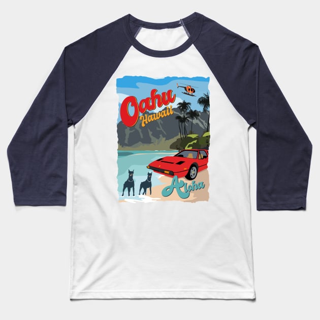 Oahu Hawaii Baseball T-Shirt by BOEC Gear